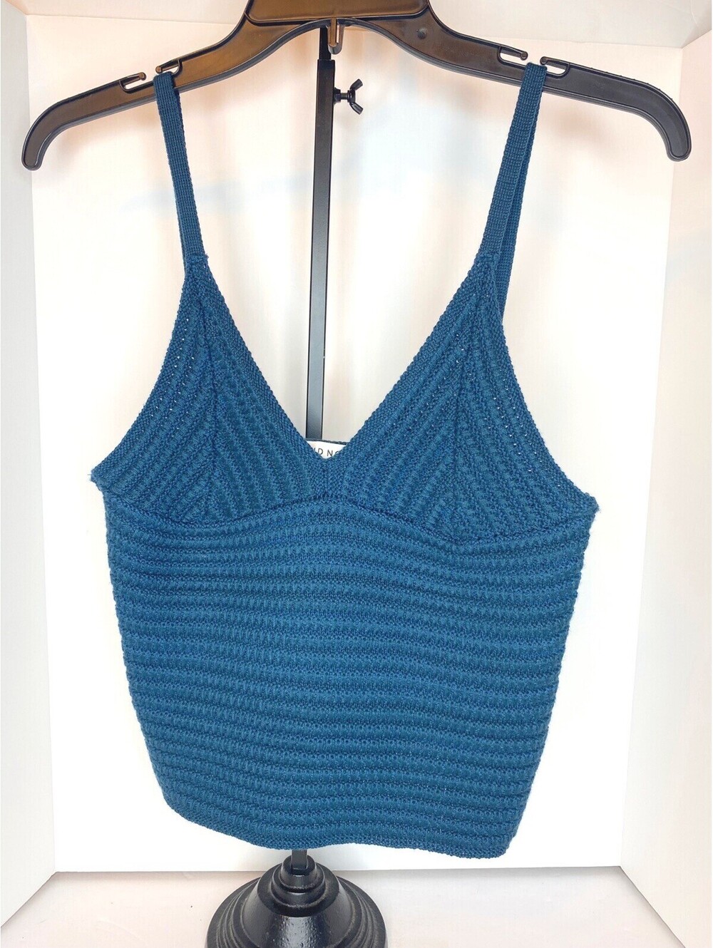 And Now This , Crop Top Cami Camisole Tank Top Teal Blue Size Small